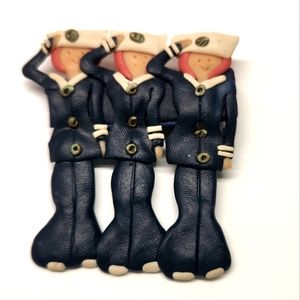 Sailor Polymer Clay Lapel Pin